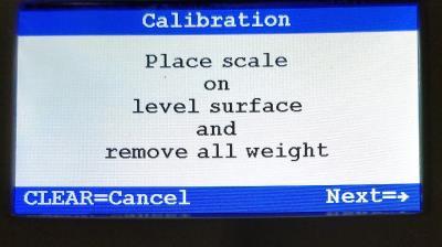 Note: Only weights certified and traceable to national standards should be used for calibration.