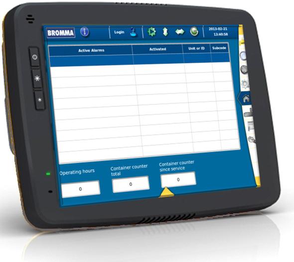 Monitoring and Diagnostic System SCS 4 For monitoring and diagnosing, the SSX40 can be equipped with the SCS 4 Spreader Control System (option).
