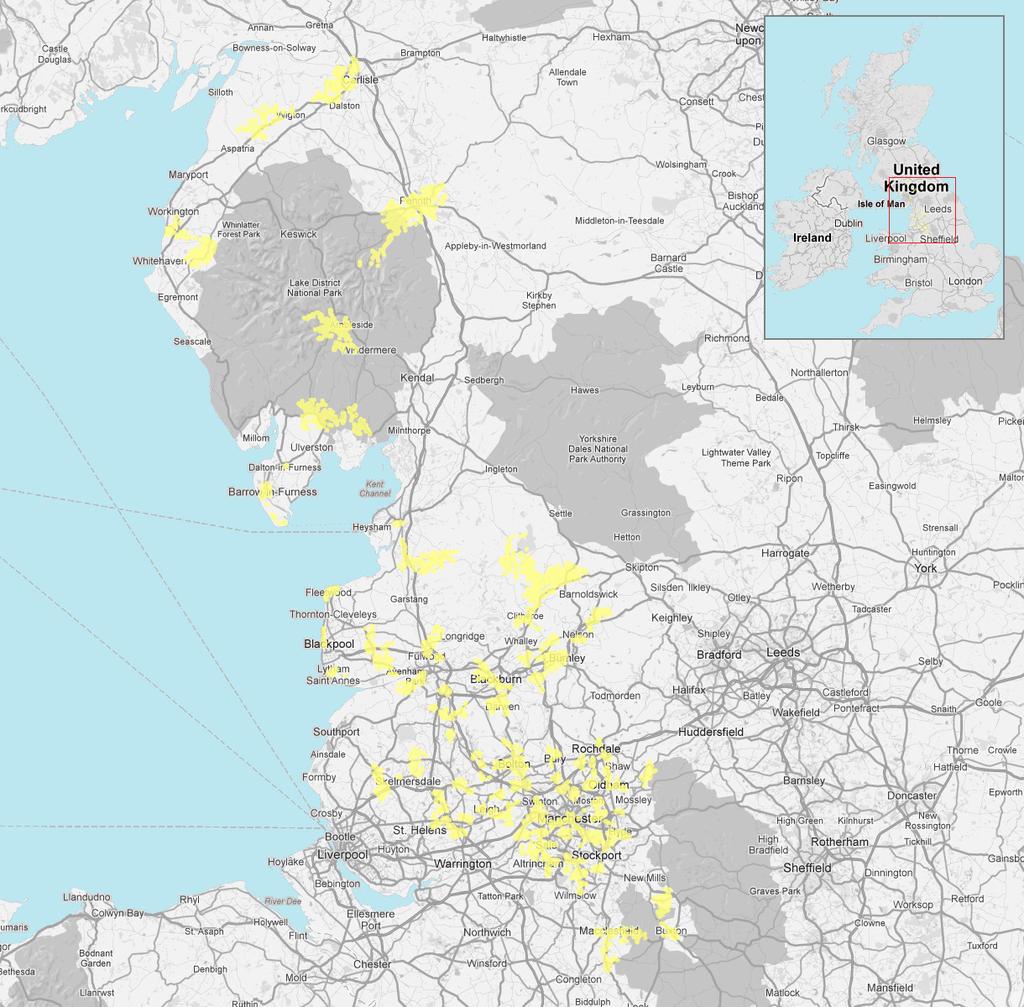 Figure 1: Conventional radial operation, with no usable spare capacity (emergency capacity not presently offered to customers) Figure 4: Map of C 2 C trial locations highlighted in yellow, from [7]