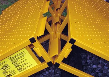 Steel Tool and Supply Carts SAFETY FEATURES: TS Carts By positioning the two halves of the cart on the track, raised in the center with all wheels on the rail, and joining the two interlocking ends,