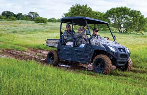With dual direct drive motors (40 HP), there is not a drive shaft, belt or chain to make unnecessary noise while exploring the outdoors.