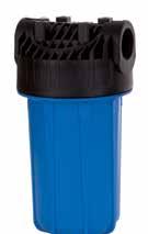 Big cartridge housings Big blue for - 20 cartridges and accessories Big surface filter designed as an ultraviolet and osmosis pre-treatment, or as general filtration.