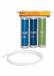 Ft-Line 3 Two Ft filters and an ultrafiltration membrane + assembly kit and sink faucet. Suitable for domestic use. Composition Ft-82 5 µm filter. Ft-83 carbon or FT-88 silver carbon filter.