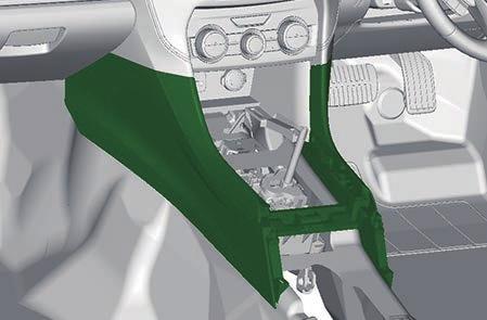 Illustration 11 protective tape (13) Attach a protective tape to the instrument panel (for models with