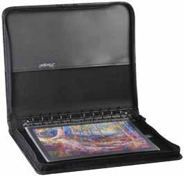 00 ea Rugged Pro Portfolios These durable portfolios are constructed with black polyester and an ethylene-vinyl acetate shell to keep their shape.