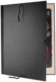 010" clear polypropylene with reinforced black binding on all sides. Features sewn edges and an acid-free black paper insert. Guaranteed archival quality, neutral ph, and acid-free.