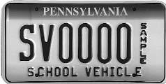 The School Bus Plate This plate is issued only to school buses which are used exclusively for school activities.