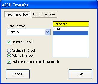 ASCII Import of the Required Inventory To import the required inventory via an ASCII Import, the file must first be downloaded from: http://download2.pcamerica.com/import/gpi.