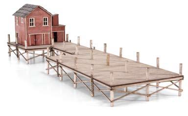 Military Warehouse Kit Z Pier & Building Kit First of a multi-piece waterfront series *Kit comes undecorated and unassembled. *Track and scenery not included. NOW AVAILABLE! #499 90 910 $29.