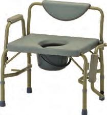COMMODES WHEELED COMMODES Heavy Duty Drop-Arm Commode 8583 Arms drop for easy