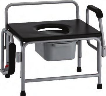 75 lb Weight Capacity: 500 lb Heavy Duty Drop-Arm Commode 8590 Arms drop for