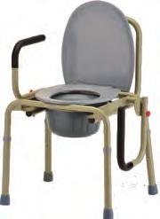 5 d Arms drop for easy patient transfer Padded seat and backrest