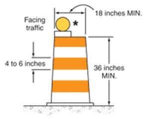 Drums and Cones Standard requires uniformity for color of all drums If drums, cones, or tubular markers are used to channelize pedestrians, they shall be located such that there are no gaps