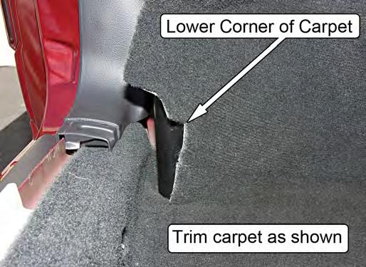 67. Trim the carpet to accommodate the main hoop, and reattach it to the rear