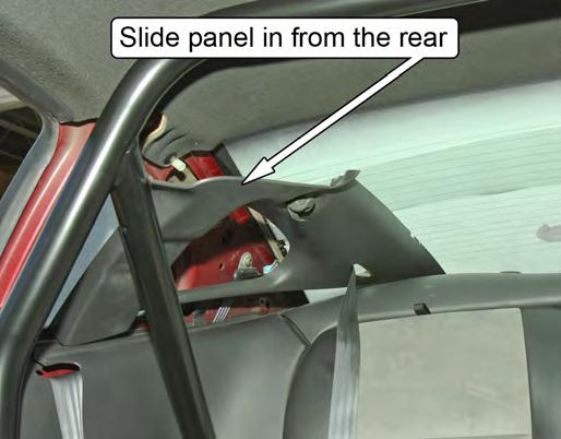 NOTE: Each panel has a long plastic guide pin located near the front and rear