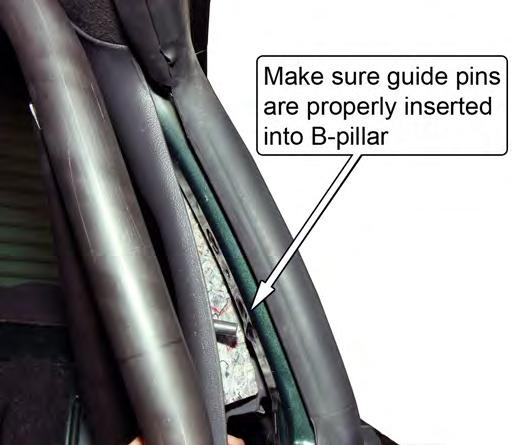 Make sure these pins are inserted into their respective mounting holes in the