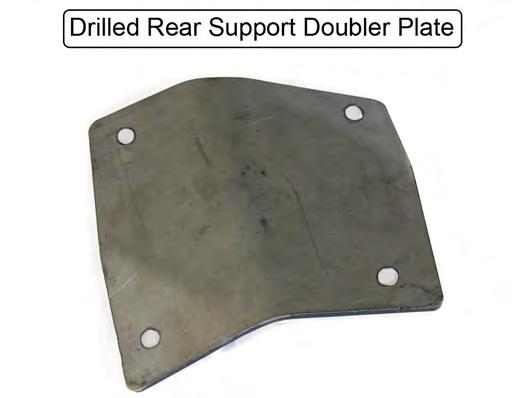NOTE: There needs to be a minimum of 3/8 between the edges of the doubler plate and the marked holes. A shorter distance indicates that the doubler plate position needs to be adjusted slightly. 31.