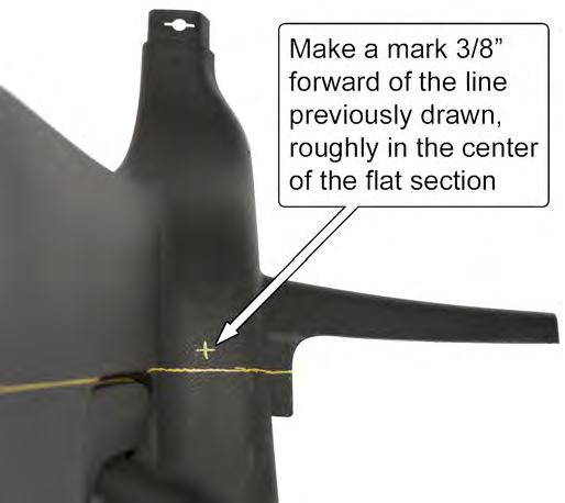 44. At the bottom of the quarter panel, extend the line across the