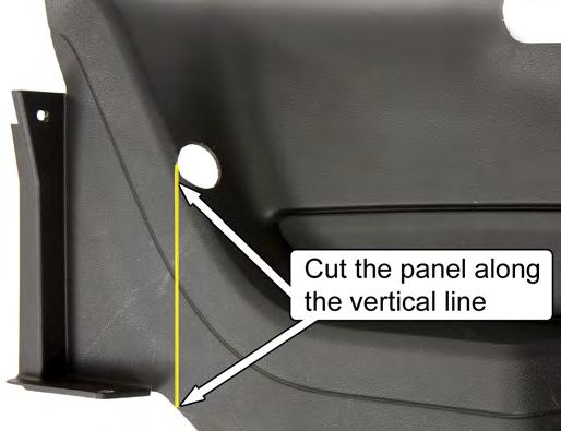 Use a marker to trace around the PVC tube, the location where the rear support will pass