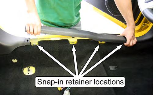 snap-in retainers. 11. Remove the rear quarter panels.