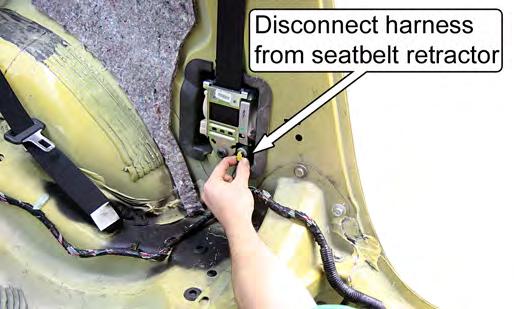 seatbelt retractor electrical connector on some vehicles.