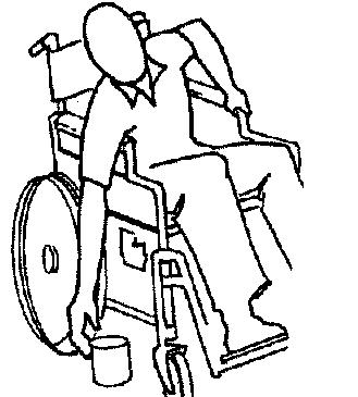Position the wheelchair as close as possible along side the seat to which you are transferring, with the front casters pointing toward it. Engage wheel locks.