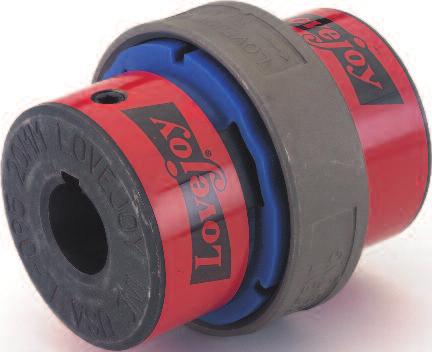 Easy maintenance couplings Lovejoy jaw in-shear 38-475Nm Quick, simple to install Radially removeable spider 2 o angular misalignment capacity 50A shore urethane spider Max temperature of 93 o C Uses