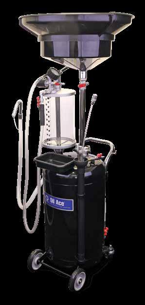 Oil Ace Used Oil Evacuation Vacuum-Assisted Oil Collection System Large-capacity collection systems make removing drain plugs a thing of the past.
