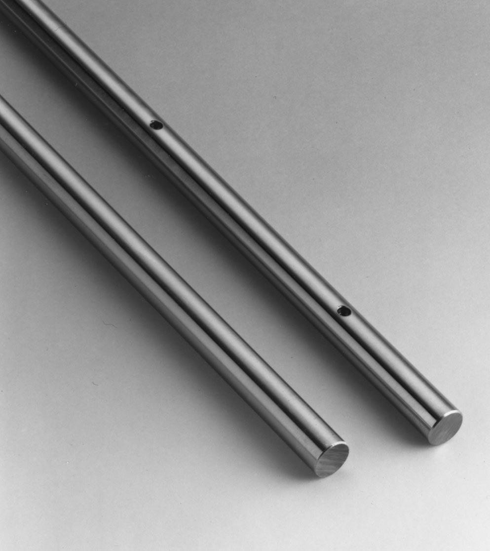 PRECISION CASE HARDENED & GROUND SHAFTING Inch and Metric Phone: 800-24-62 FAX: 20-78-827 For Linear Motion Applications Materials and Hardness: AISI C-060* steel, case hardened to Rockwell 60-6C 440