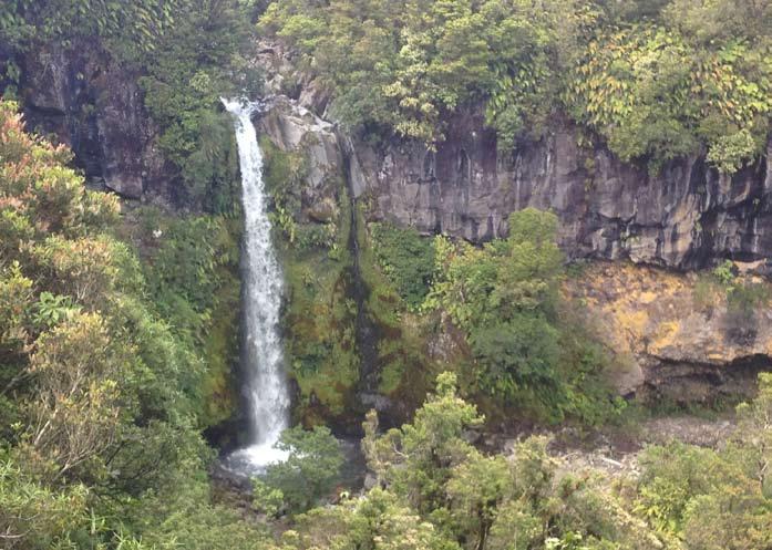 This is the 20-meter tall Dawson Falls, where