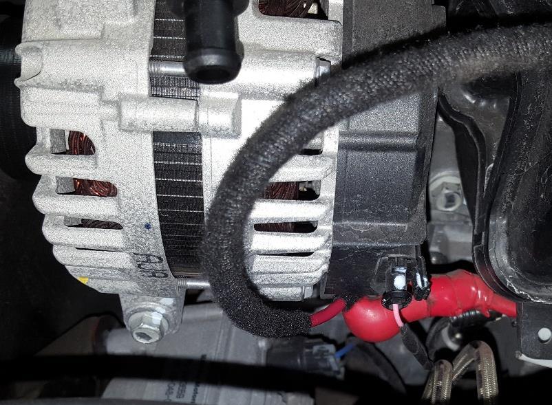 Step 5 Attach power cables to vehicle Route the positive power cable, and install Zip ties as