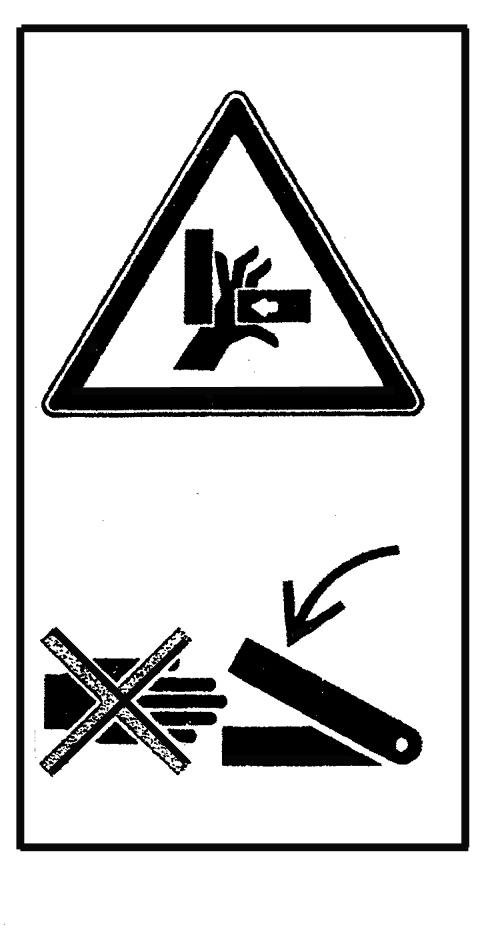 Keep clear of the danger zone (load platform) unless the lock of the lifting cylinder