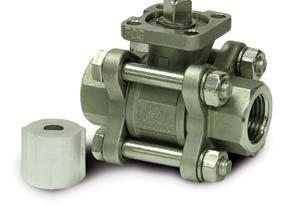 ABS drip cover Square drive stem Mounting flange Cooling Cylinder Stainless valve body One piece coupling Figure 5.