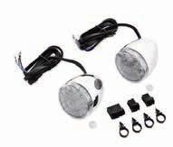 Will also fit V-Rod models equipped with Chrome Turn Signal Kit P/N 69374-05 or 69065-05. Kit includes 4 lenses and 4 amber bulbs. 69303-02 Clear Bullet Lens. 69304-02 Smoked Bullet Lens.