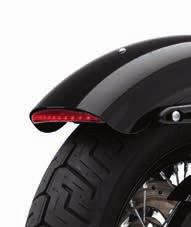 The low-profile lamp is contoured to hug the curve of the chopped rear fender and adds a stylish touch of color, even when the bike is parked. 73416-11 Red Lens. Fits 10-later FXDWG models.