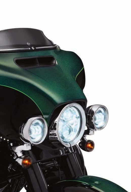 676 LIGHTING A BRIGHT IDEA Whether you want to grab a little more attention on the boulevard or light up the dark desolate highway, Harley-Davidson LED lighting will get you noticed.