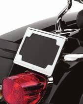 rome. 67900057 Gloss Black. C. FRAMED LAYBACK LICENSE PLATE MOUNT Wrap your license plate in chrome.