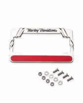 This chrome-plated license plate frame combines Bar & Shield logos with multi-color red, white and blue USA lettering. Includes chrome-plated stainless steel mounting hardware. 60065-03 Fits 7.