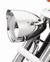682 LIGHTING Headlamp Shells A. BILLET HEADLAMP SHELL Add style and substance to the front fork with this bulletshaped Headlamp Shell.