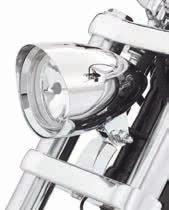 The mirror-finish chrome surfaces and the close-fitting inner trim ring create the appearance of a one-piece design. Kit includes chrome-plated mounting hardware and a custom billet mount.