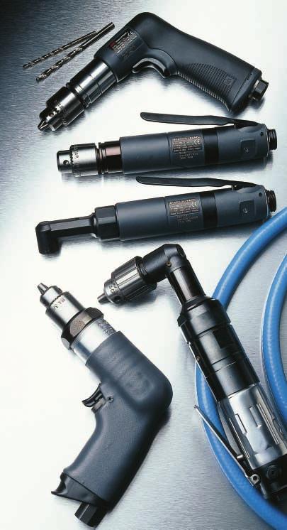 Drills Compact size and excellent powerto-weight ratios distinguish the Ingersoll-Rand line of air drills for production and maintenance applications.