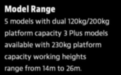 Flexibility Model Range  11 Standard removable outrigger Several engine options
