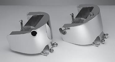 Pro Image II Chopper Gas Tanks 675704 4.1 gallon with flush cap........ $349.99 Chrome-Plated Steel Gas Caps Perfect mechanical reproductions of the Original Equipment parts.