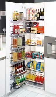 Larder unit pull-out Larder unit pull-out - Tandem Basket type Internal cabinet height Internal cabinet width Number of trays 800 562 3 545.94.550 Arena style 1100 562 4 545.94.551 412 545.94.612 1700 462 6 545.