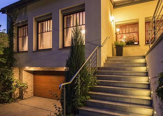 Back Light Layering Lighting Controls Interior Exterior Lighting Glossary Order Paths, Steps & Driveways Depending on the set of the house, well lit paths, steps &