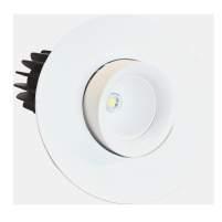90mm diameter cut out Features LED 8W Fixed White Downlight Available in 3000K & 4000K Colour Temperatures Dimmable Break-off Lugs Allow 70mm or 90mm Cutout