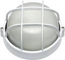 Features Powder coated die-cast aluminium Frosted glass diffuser Black Caged White Caged Benefits Traditional, energy efficient exterior surface mounted LED bunker light Available in black,