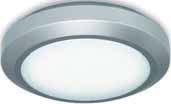 EXTERIOR LIGHTING IP65 TOP is a surface mounted luminaire that features a translucent base that creates a halo of light on the ceiling or wall.