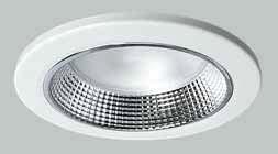 LED RANGE IP54 SELV Recessed LED downlight with deep specular reflector and clear tempered glass Recessed LED downlight with frost polycarbonate