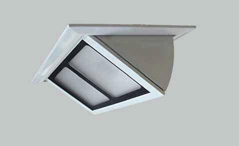 LED RANGE IP44 LED adjustable wallwasher with wide beam distribution for illuminating vertical displays in retail stores.